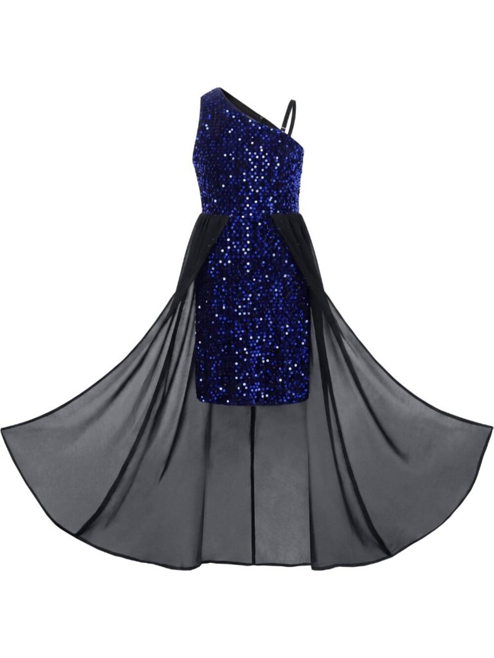 Sparkly Sequin One Shoulder Formal Party Dress for Girls, Sizes 6-14